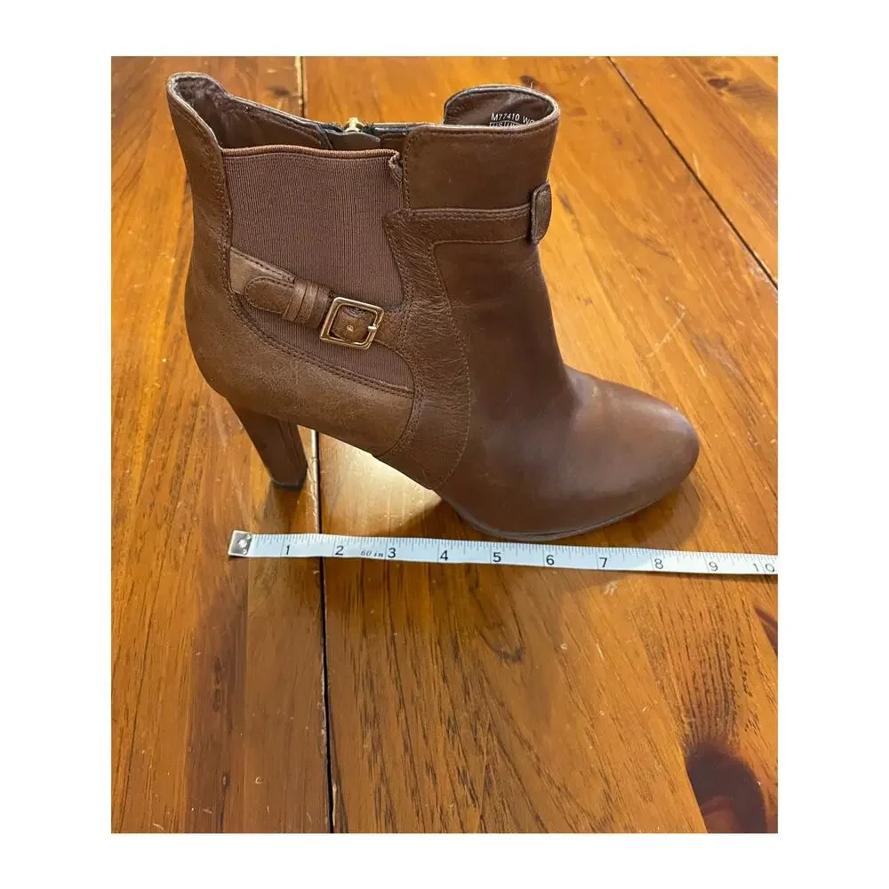Rockport Ladies Heeled Ankle Boots Brown Designed in Italy Size 7.5 AdiPrene - Picture 11 of 12